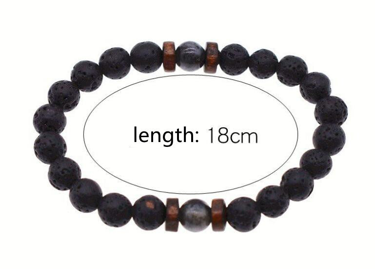Black Volcanic Stone Bracelet - A.A.Y FASHION