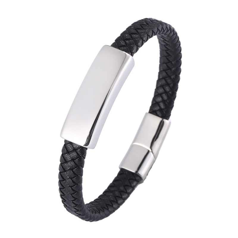 Black Woven Bracelet — Magnetic Clasp, BuckyDrop