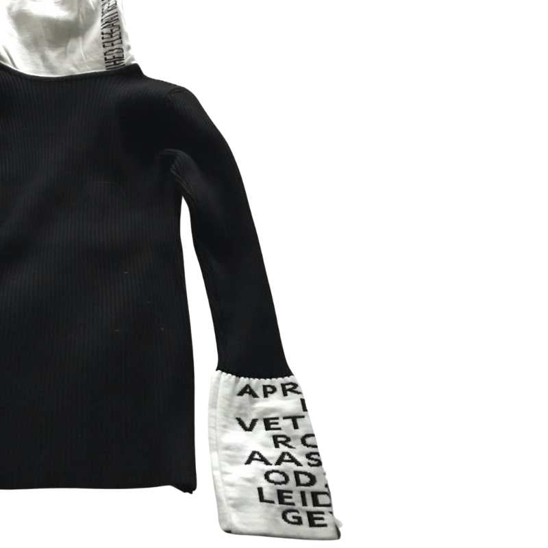 Women's Fancy Knit Black Turtleneck Women Sweater