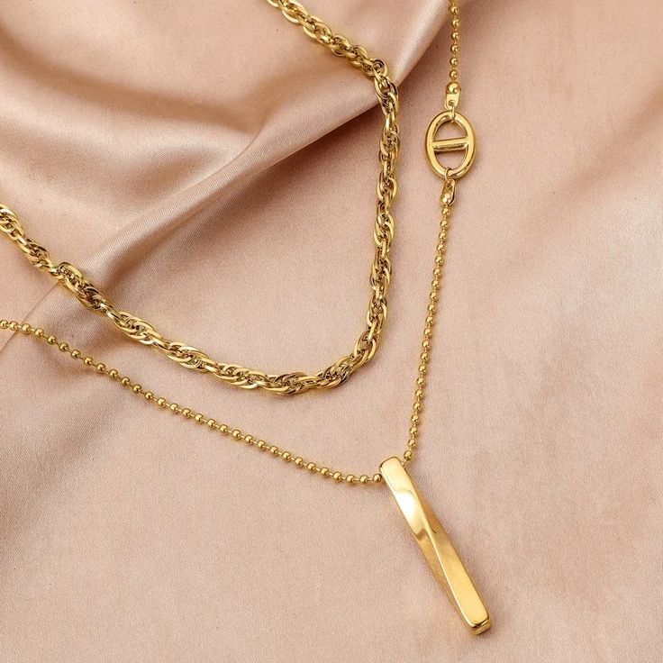 Gold-Tone Titanium Steel Pendant Necklace, Yiwu Cujia Trade Co., Ltd