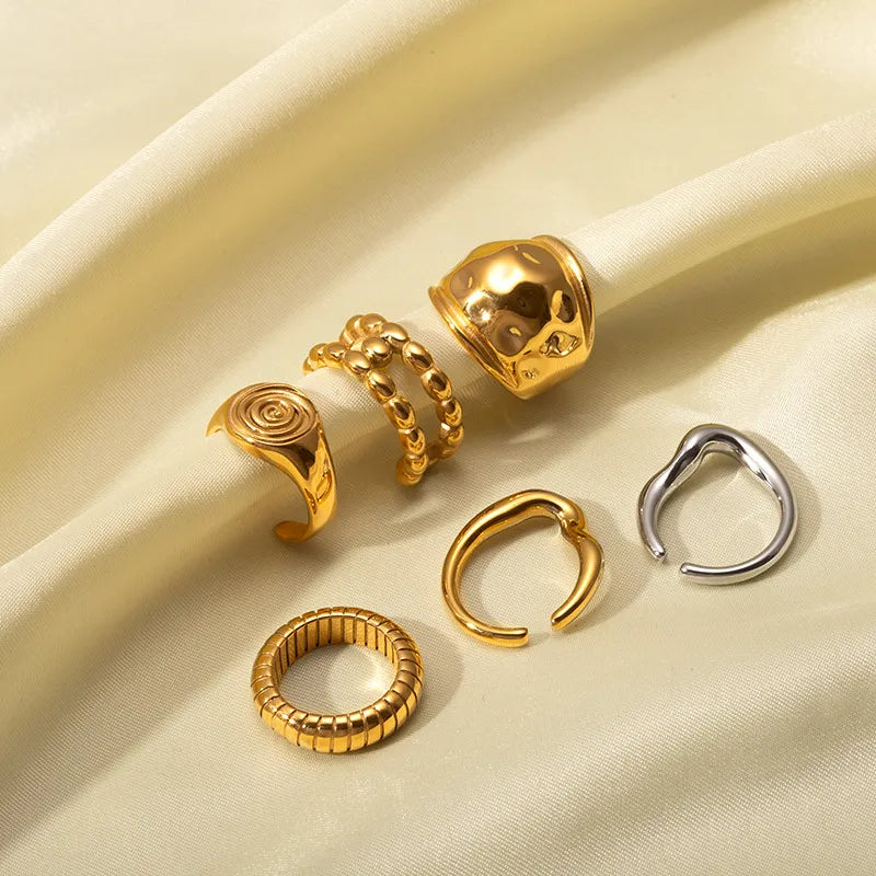 Luxury Statement Rings in Gold & Silver Finish – Titanium Steel, Yiwu Cujia Trade Co., Ltd