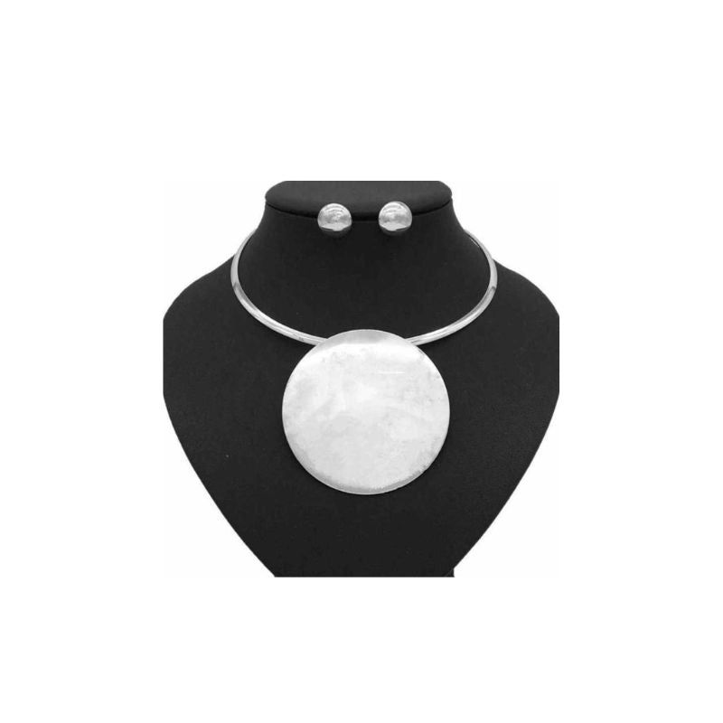 Nigerian Bridal Jewelry 2-piece Set - Gold - Silver - A.A.Y FASHION