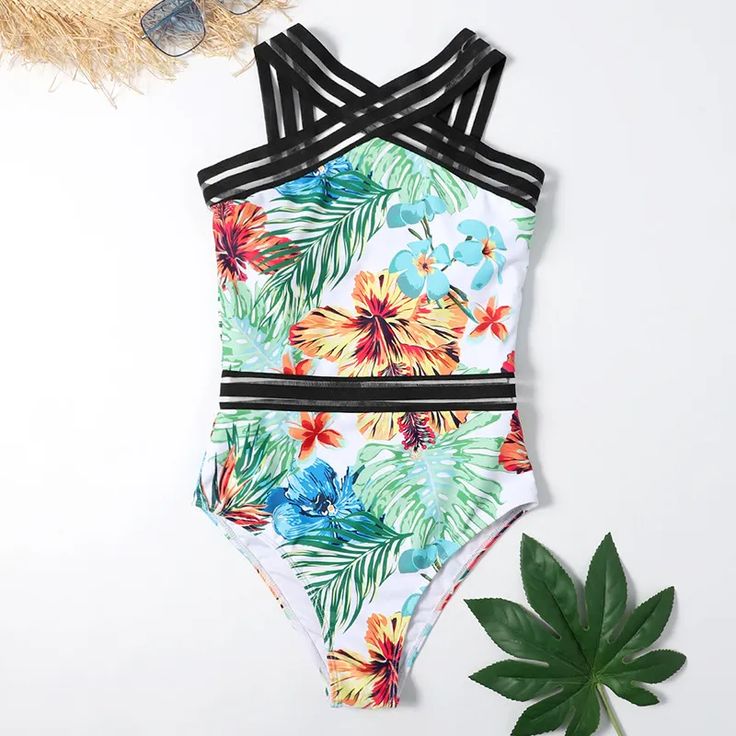 One-Piece Floral Swimsuits Women's Monokini Bikini With Tummy Control, Yiwu Cujia Trade Co., Ltd