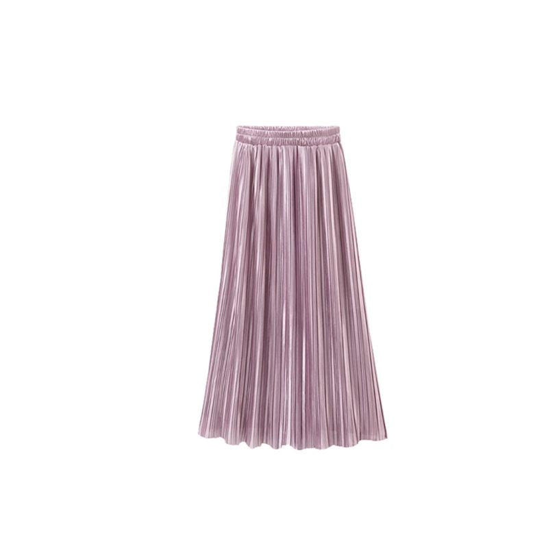 Pleated Satin Maxi Skirt - A.A.Y FASHION