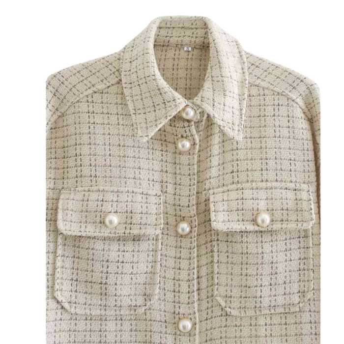 Women's Vintage Oversize Plaid Shirt - A.A.Y FASHION