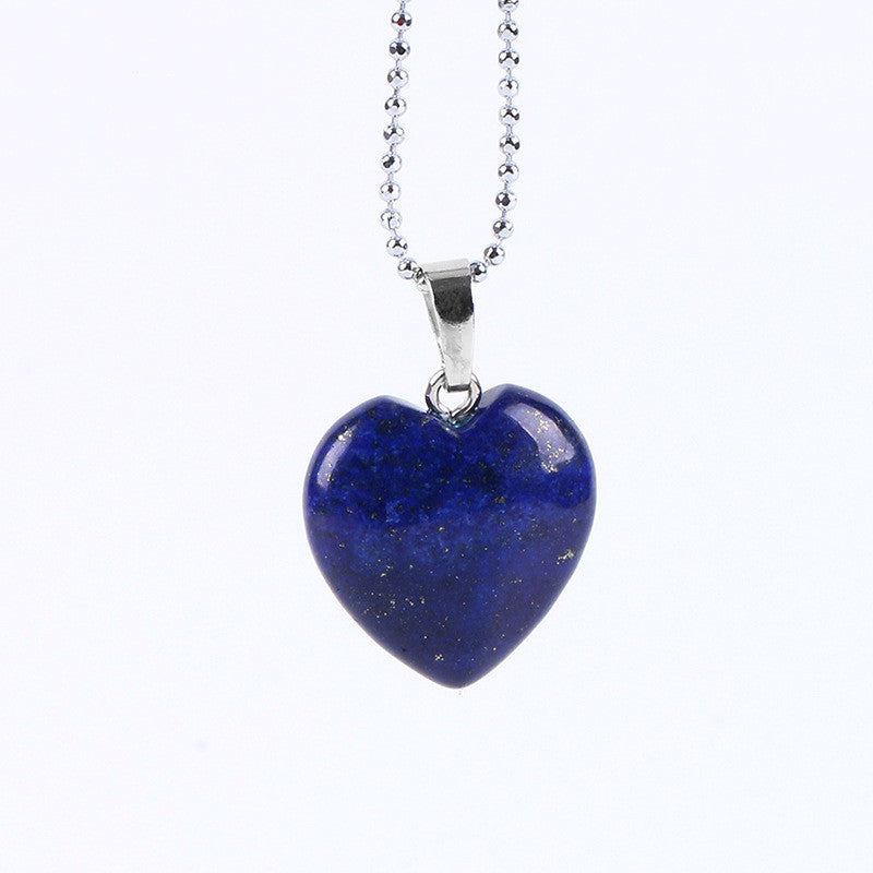 Natural Gemstone Heart Drop Pendant Necklace, Yiwu Cujia Trade Co., Ltd