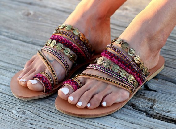 Toe Ring Sandals Boho Style - A.A.Y FASHION