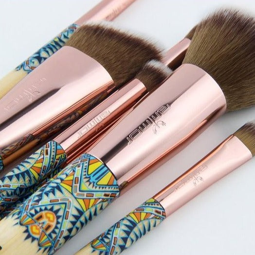 Professional Makeup Brush Set - Vegan  Cruelty-Free - 12 Brushes with Stylish Black Pouch - A.A.Y FASHION
