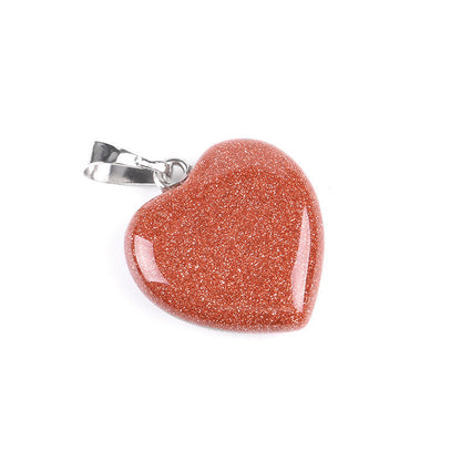 Natural Gemstone Heart Drop Pendant Necklace, Yiwu Cujia Trade Co., Ltd
