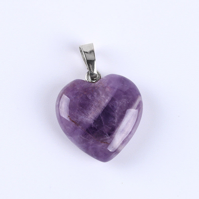 Natural Gemstone Heart Drop Pendant Necklace, Yiwu Cujia Trade Co., Ltd