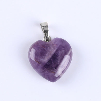 Natural Gemstone Heart Drop Pendant Necklace, Yiwu Cujia Trade Co., Ltd