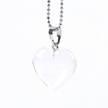 Natural Gemstone Heart Drop Pendant Necklace, Yiwu Cujia Trade Co., Ltd