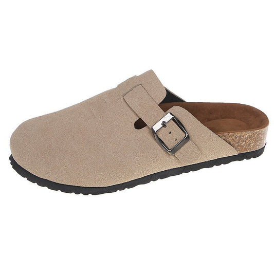 Women's Suede Leather Slippers Casual Toe