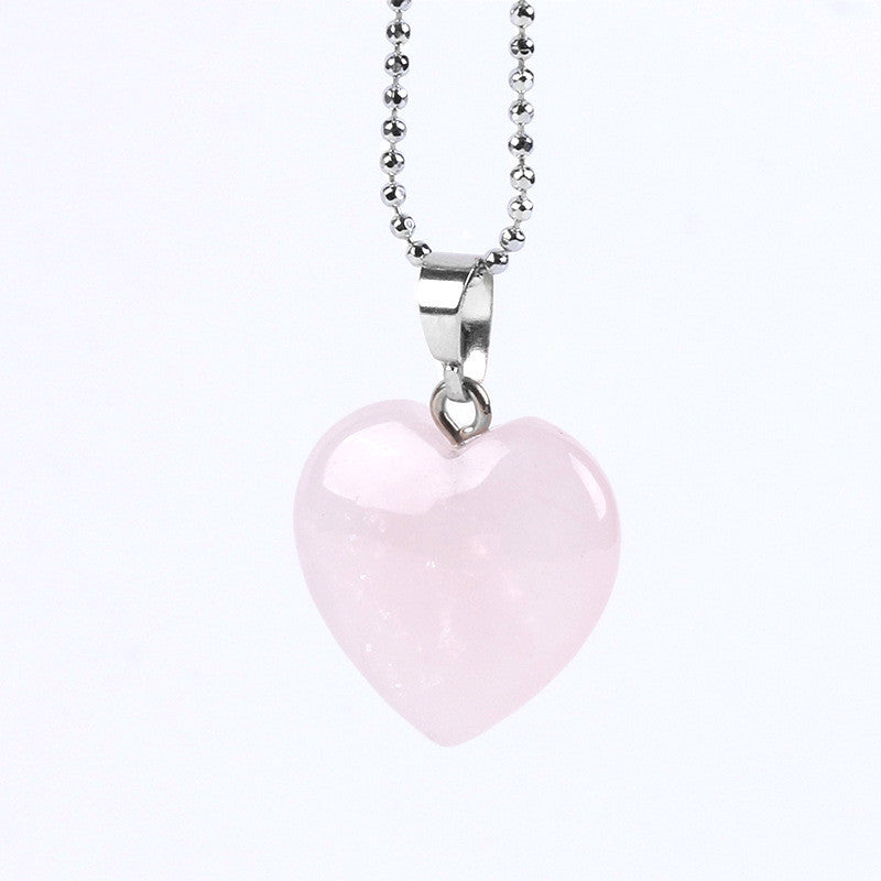 Natural Gemstone Heart Drop Pendant Necklace, Yiwu Cujia Trade Co., Ltd