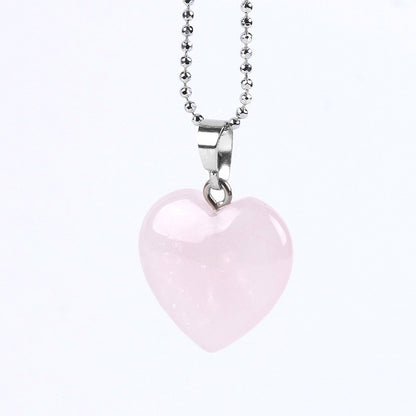 Natural Gemstone Heart Drop Pendant Necklace, Yiwu Cujia Trade Co., Ltd
