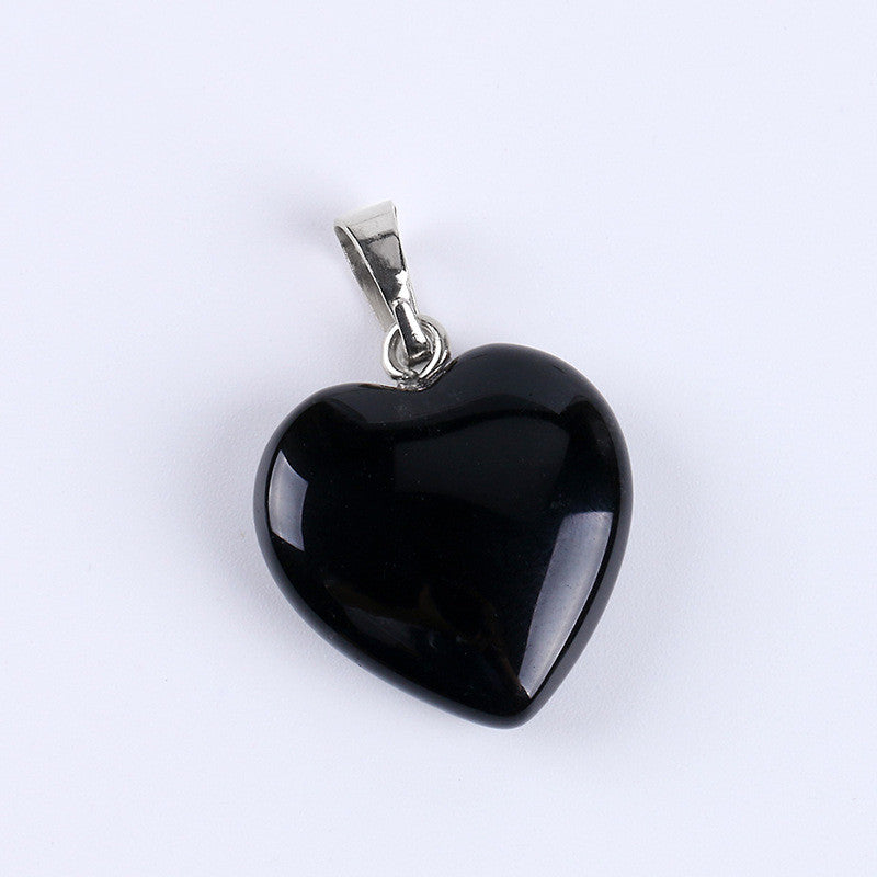 Natural Gemstone Heart Drop Pendant Necklace, Yiwu Cujia Trade Co., Ltd