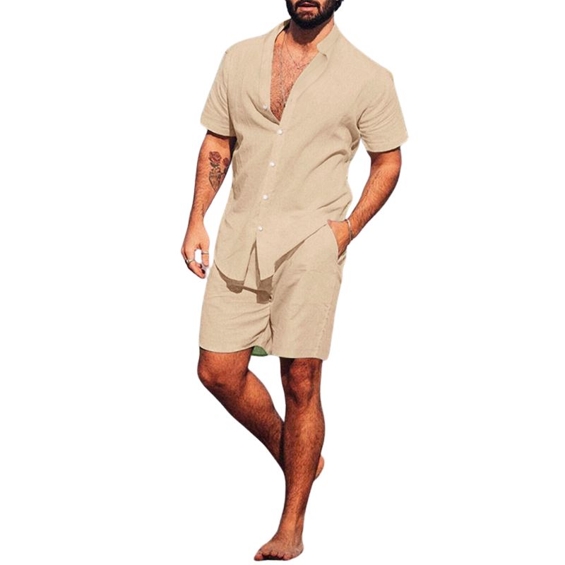2-Piece Summer Outfit for Men – Casual Shirt & Shorts Set Heyang Industrial Co., Ltd