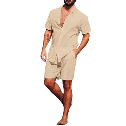 2-Piece Summer Outfit for Men – Casual Shirt & Shorts Set Heyang Industrial Co., Ltd