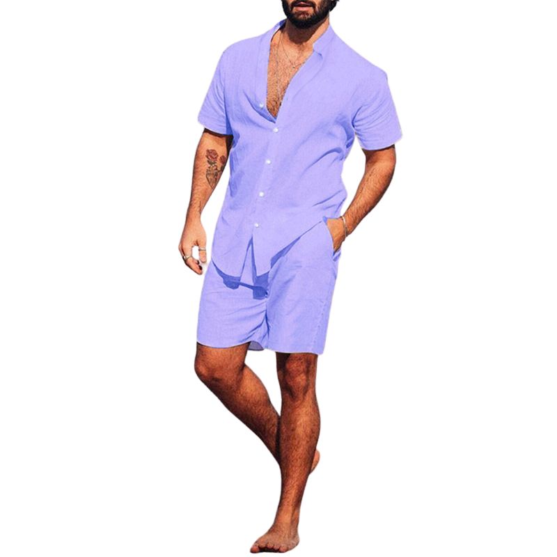 2-Piece Summer Outfit for Men – Casual Shirt & Shorts Set Heyang Industrial Co., Ltd