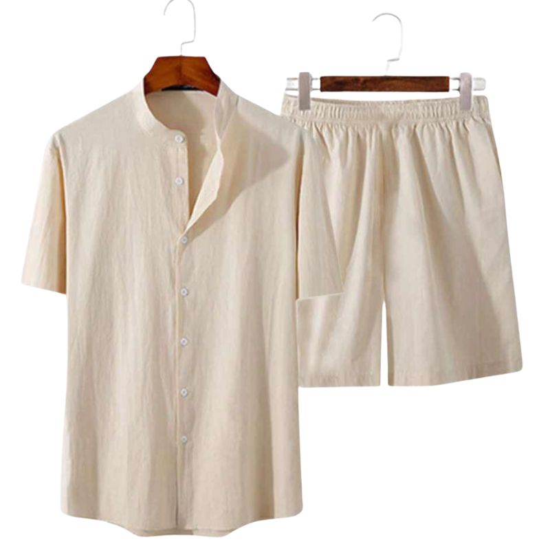 2-Piece Summer Outfit for Men – Casual Shirt & Shorts Set Heyang Industrial Co., Ltd