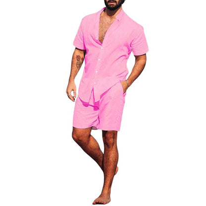 2-Piece Summer Outfit for Men – Casual Shirt & Shorts Set Heyang Industrial Co., Ltd