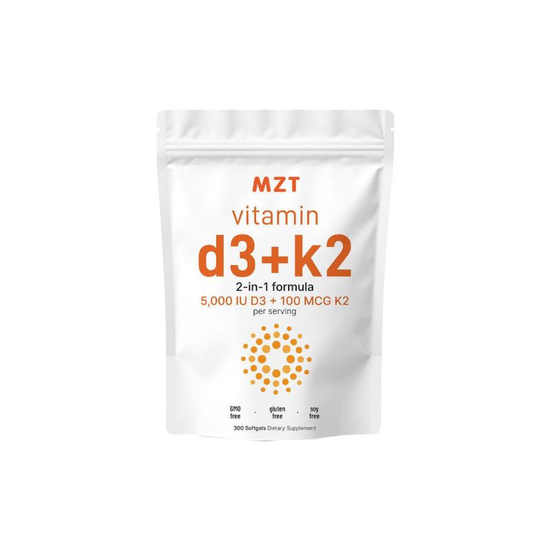 2-in-1 Vitamin D3 + K2 Complex  300 Softgels