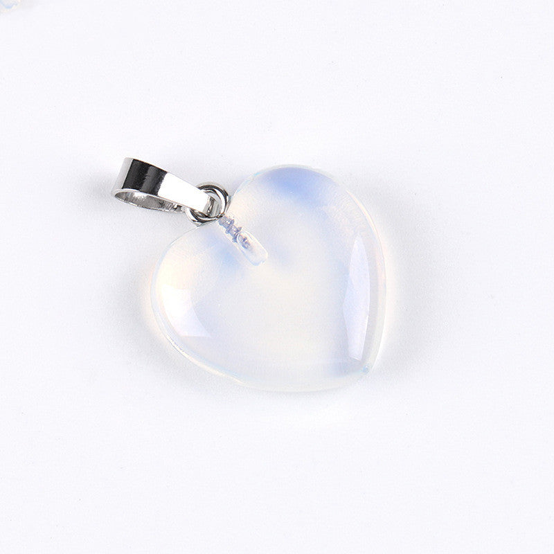 Natural Gemstone Heart Drop Pendant Necklace, Yiwu Cujia Trade Co., Ltd