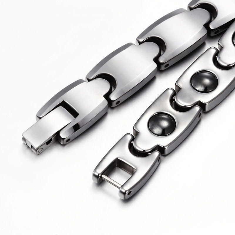 Men's Silver Magnet Tungsten Steel Bracelet - A.A.Y FASHION