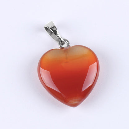 Natural Gemstone Heart Drop Pendant Necklace, Yiwu Cujia Trade Co., Ltd