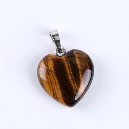 Natural Gemstone Heart Drop Pendant Necklace, Yiwu Cujia Trade Co., Ltd