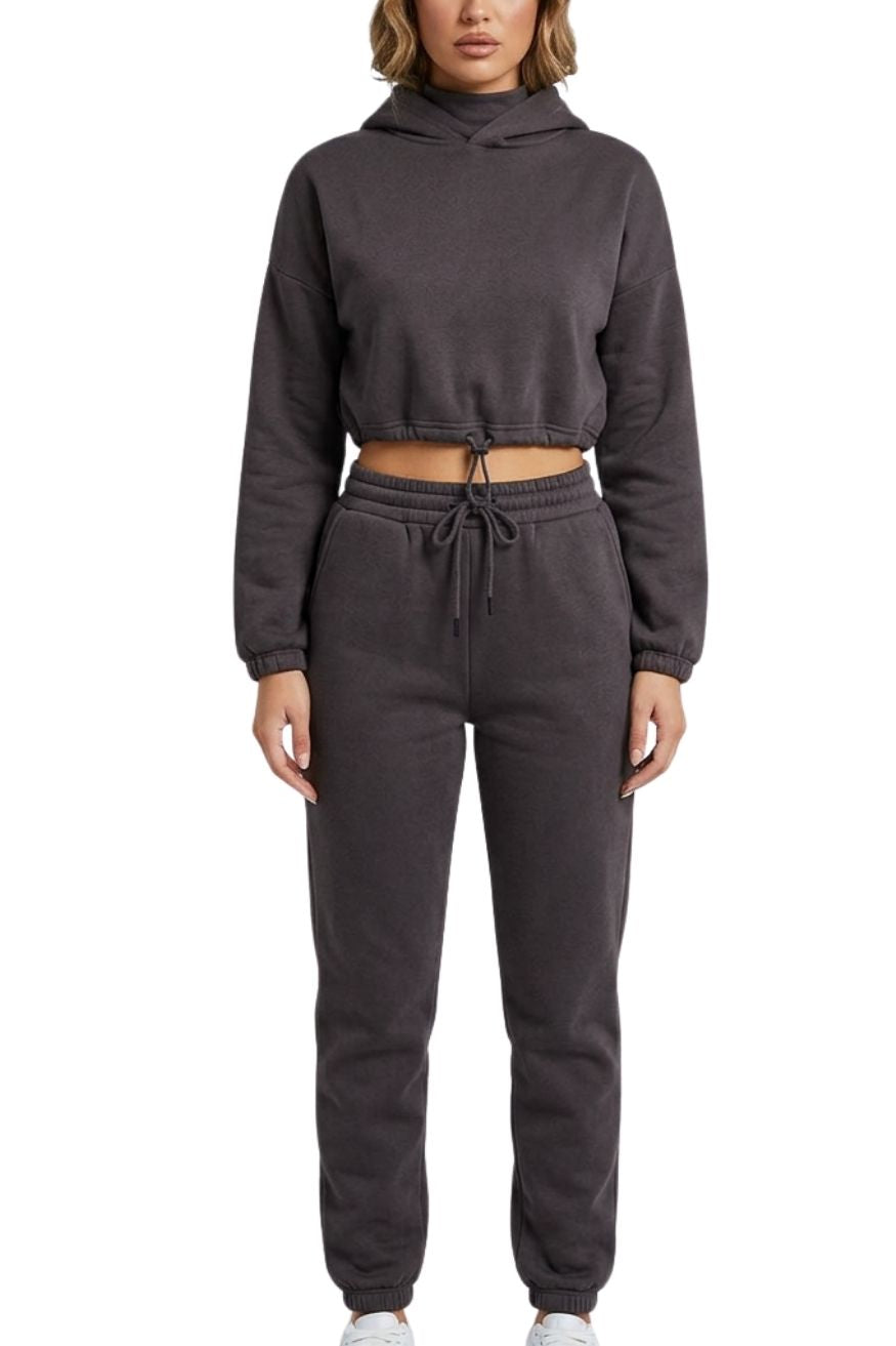 2 Piece Tracksuits Outfits Casual Long Sleeve Crop Hoodie Jogger Pants Sets, Yiwu Cujia Trade Co., Ltd