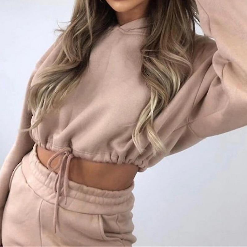 2 Piece Tracksuits Outfits Casual Long Sleeve Crop Hoodie Jogger Pants Sets, Yiwu Cujia Trade Co., Ltd