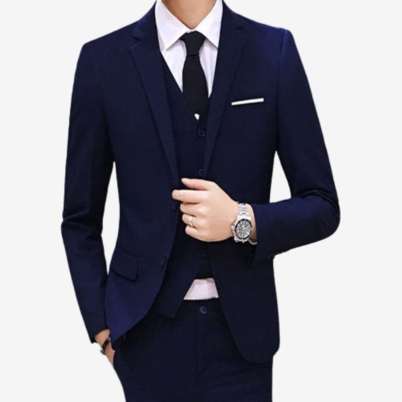 3-Piece Suit Jacket Trouser Vest Menswear, BuckyDrop