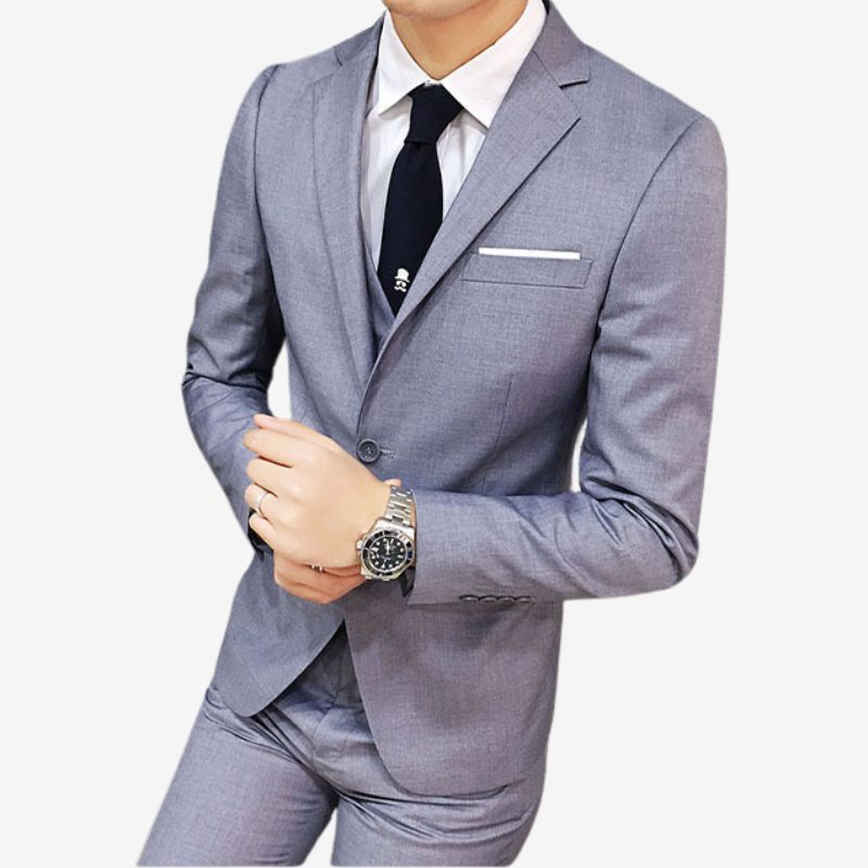 A.A.Y CORE 3‑Piece Slim‑Fit Suit Set