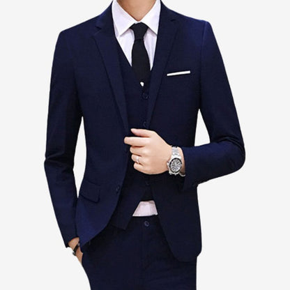 3-Piece Suit Jacket Trouser Vest Menswear, BuckyDrop