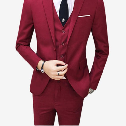 3-Piece Suit Jacket Trouser Vest Menswear,BuckyDrop