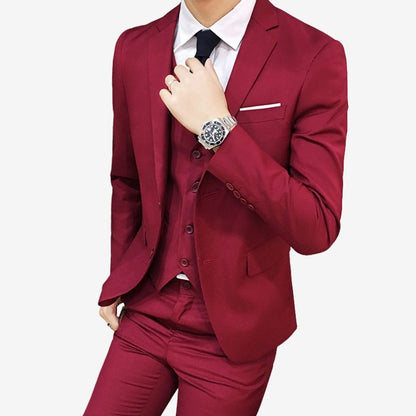 3-Piece Suit Jacket Trouser Vest Menswear,BuckyDrop