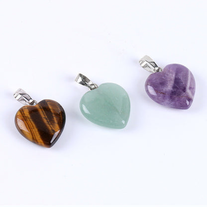 Natural Gemstone Heart Drop Pendant Necklace, Yiwu Cujia Trade Co., Ltd