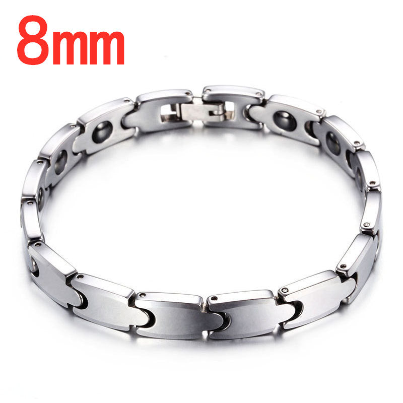 Men's Silver Magnet Tungsten Steel Bracelet - A.A.Y FASHION