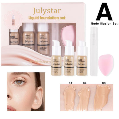 5PCS Moisturizing BB Cream Foundation Set – Hydrating Coverage Kit, BuckyDrop