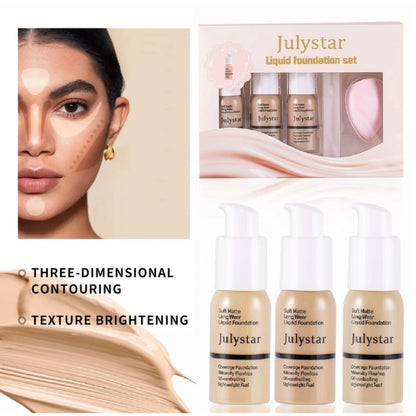 5PCS Moisturizing BB Cream Foundation Set – Hydrating Coverage Kit, BuckyDrop