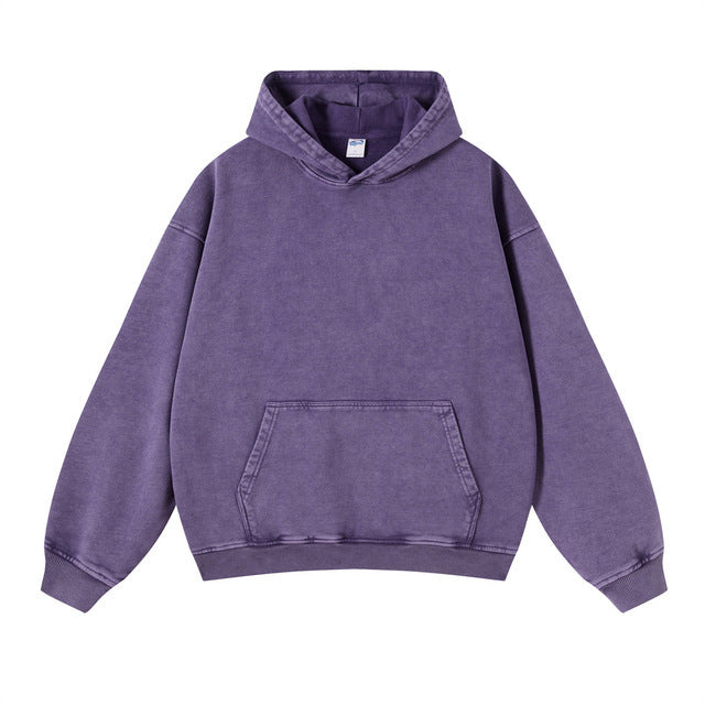women’s Oversized Acid Wash Hoodie – Heavyweight Cotton Sweatshirt, Yiwu Cujia Trade Co., Ltd