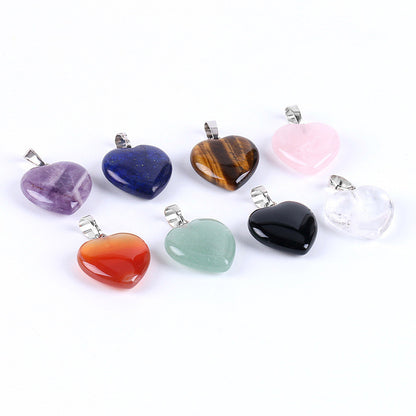 Natural Gemstone Heart Drop Pendant Necklace, Yiwu Cujia Trade Co., Ltd