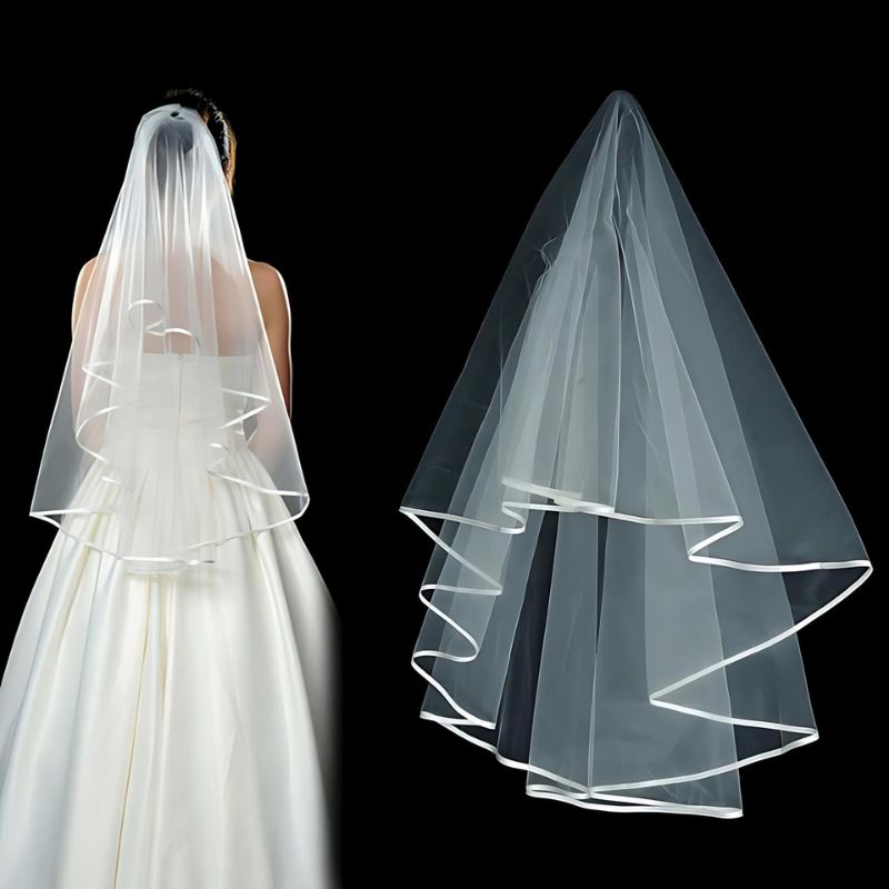 A.A.Y - Bridal Double Layer Knot Wedding Veil