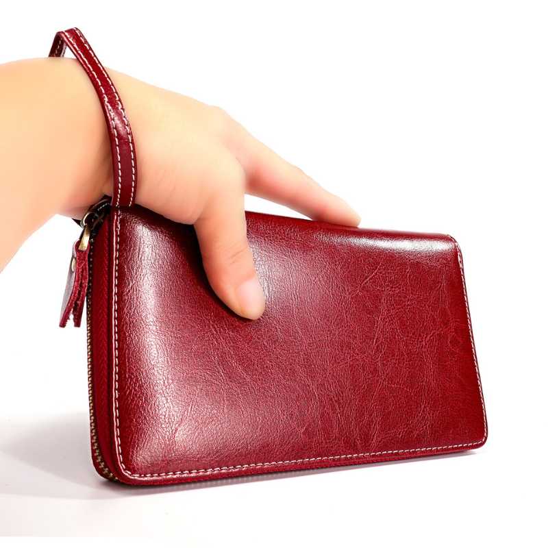 A.A.Y - Genuine Leather Long Zipper Wallet