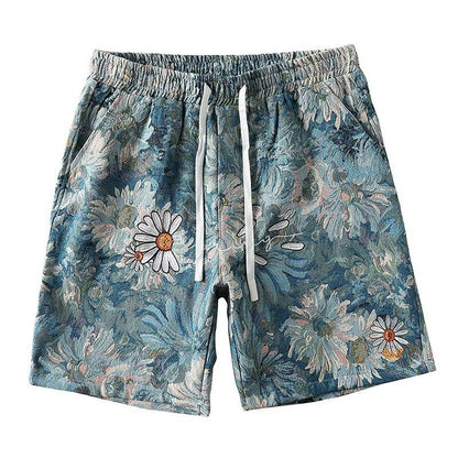 AAY - Pantalones cortos de verano retro hawaianos