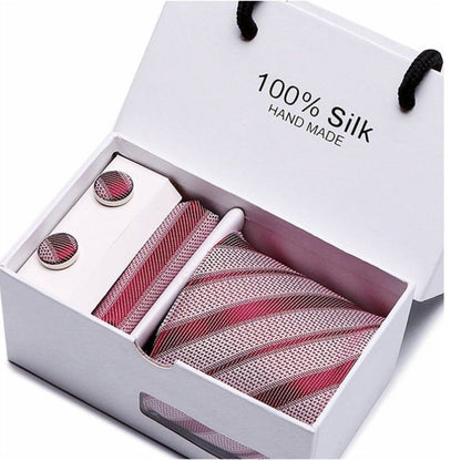 A.A.Y - Silk Tie Gift Box Set Scarf Tie Cufflinks 