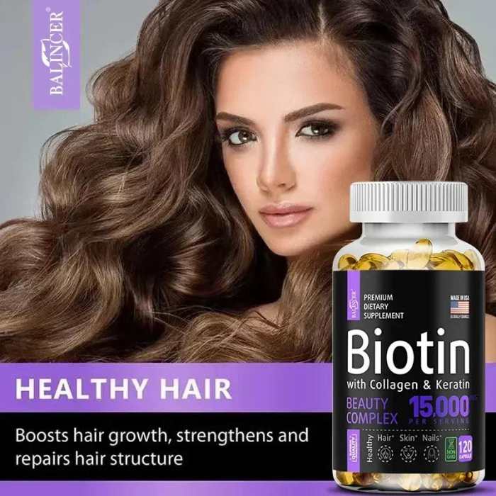 A.A.Y - 120 Biotin Collagen and Keratin Softgels