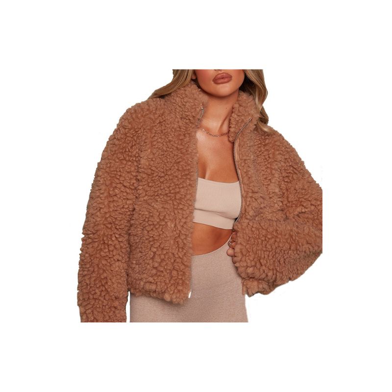 A.A.Y - Cropped Faux Fur Jacket