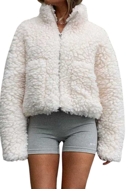 A.A.Y - Cropped Faux Fur Jacket